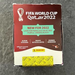 2022 Qatar FIFA Panini World Cup Soccer Factory Sealed, 250 Total Stickers